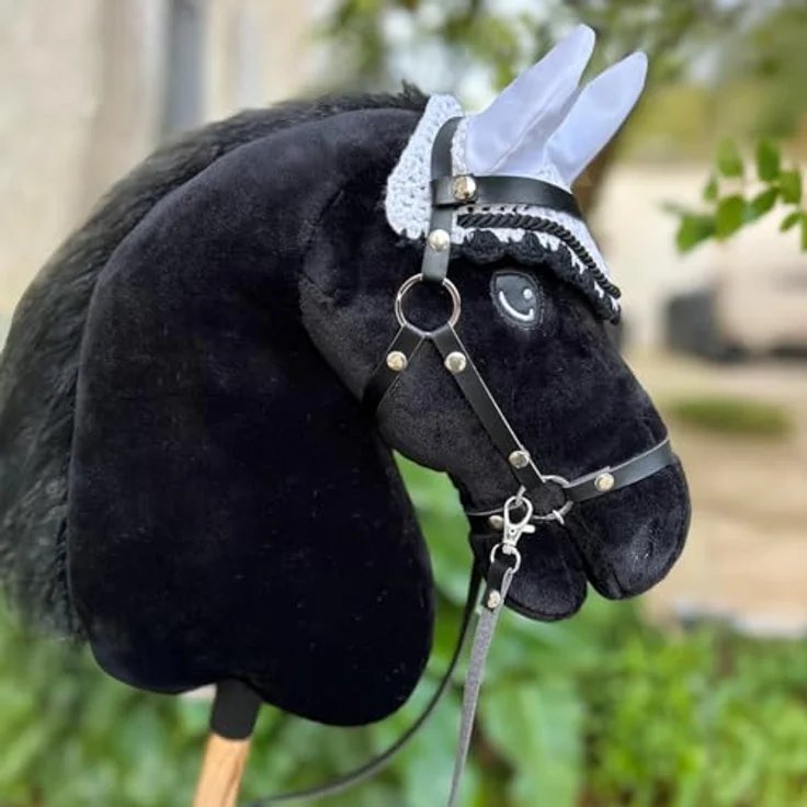 Hobby Horse Land Stormy A3 – Steckenpferd mit Trense und hochwertigem Set, Weiß, für Kinder ab 5 Jahren – Bild 4