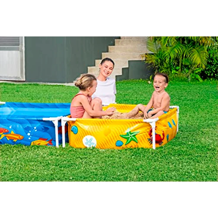 Bestway My First Frame Pool and Sandpit, 2-in-1 Kombinationsset mit DuraPlus-Folie, 2,13 m x 1,22 m, für Kinder ab 2 Jahren – Bild 11
