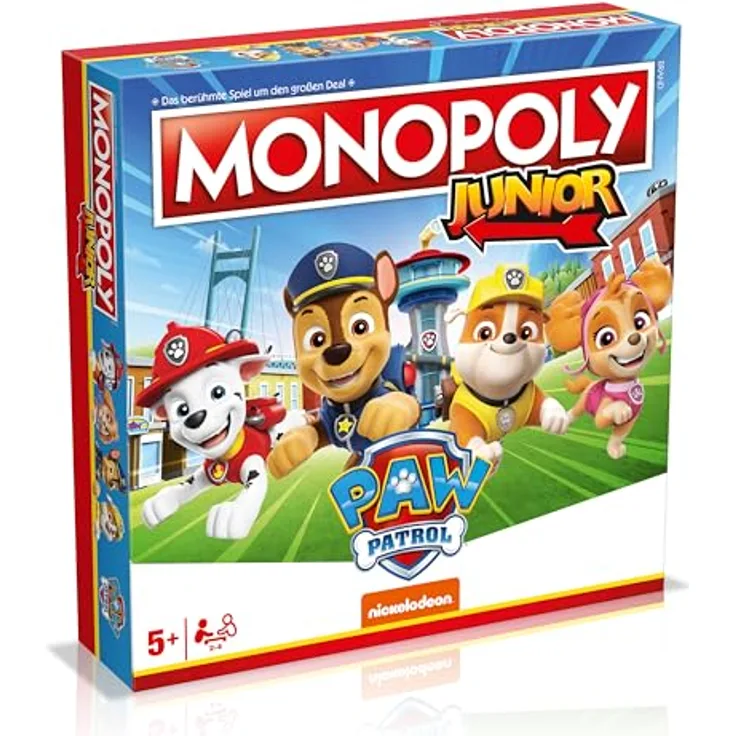 Winning Moves Monopoly junior PAW Patrol - Gesellschaftsspiel für Kinder ab 6 Jahren - Deutsch