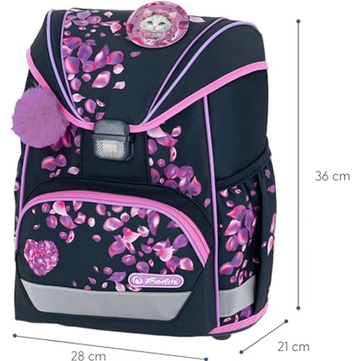 Herlitz Blossom Dance, Schulranzen Set 6-teilig, ergonomisch, ultraleicht, 16 L, für 1. Klasse, Jungen und Mädchen – Bild 3