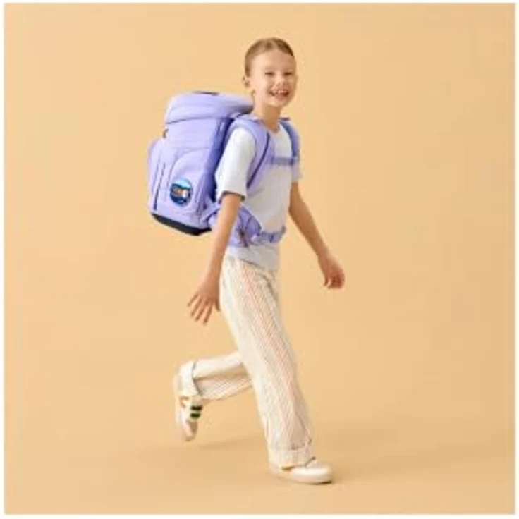 ergobag cubo Schulranzen-Set WaldBärsucher, ergonomischer Schulranzen mit individuell einstellbarer Rückenhöhe, wasserabweisend und reflektierenden Flächen – Bild 8