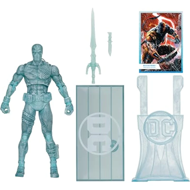 Bizak 64387226 Bewegliche Figur Deathstroke Sonderedition Frosbite, 18 cm, 22 Gelenkpunkte, inkl. Figurensockel und authentifizierter Kunstkarte – Bild 4
