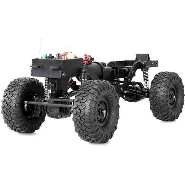 Amewi RC Crawler Mini-D90 AMXRock, 4WD 1:16 RTR, ferngesteuertes Auto, schwarz – Bild 8