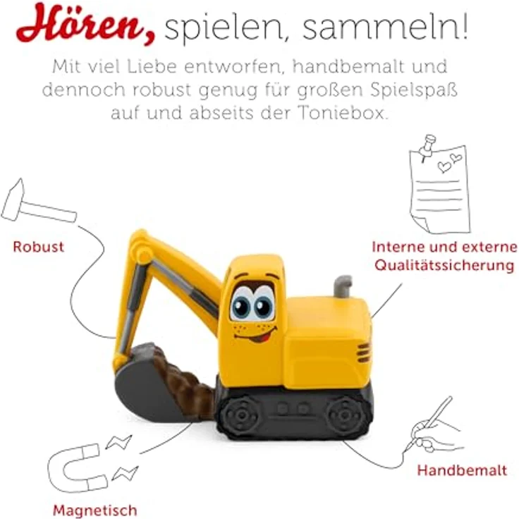 tonies Hörfigur für Toniebox, Sing Kinderlieder – Bagger Mats & Seine Freunde: Die schönsten Fahrzeuglieder, Kinderlieder für Kinder ab 3 Jahren, Spielzeit ca. 60 Minuten, von tonies – Bild 3