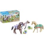 PLAYMOBIL Horses of Waterfall 71356 3 Pferde: Morgan, Quarter Horse & Shagya Araber, Tierisches Trio für spannende Reitabenteuer, nachhaltiges Spielzeug für Kinder ab 5 Jahren