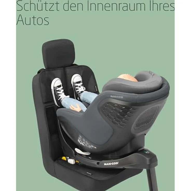Maxi-Cosi Rücksitzschoner und Polsterschutz für Babyschalen & Kindersitze, strapazierfähig, rutschfest, schwarz – Bild 2