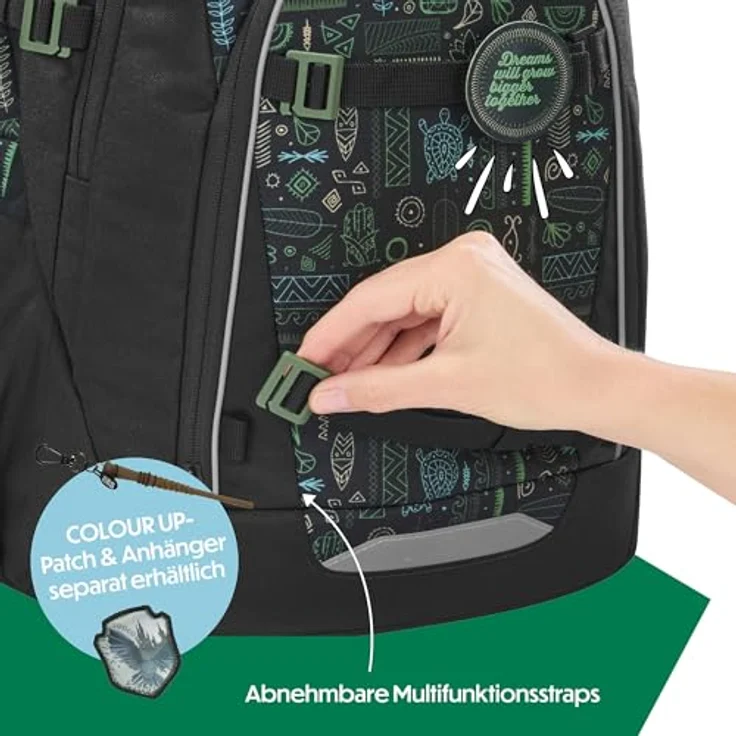 coocazoo Schulranzen MATE, ergonomisch, größenverstellbar, mit EASY GROW SYSTEM, 3 Fächer, nachhaltig aus recycelten PET-Flaschen – Bild 7