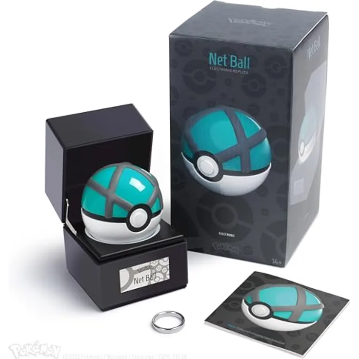 The Wand Company Pokémon Netzball, elektronische Replik aus Druckguss mit Lichtfunktion, blau, One Size