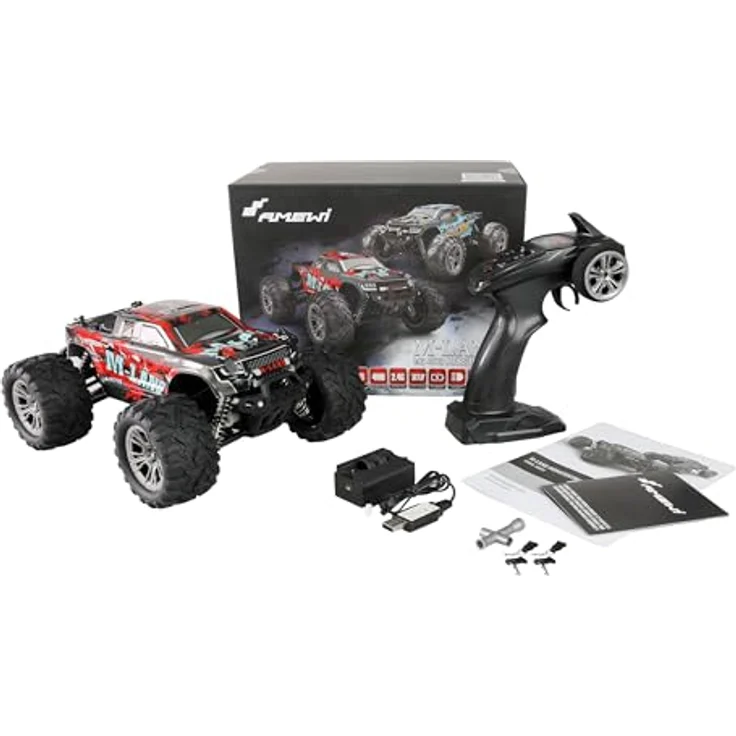 Amewi RC-Auto Monstertruck 48km/h 4WD 1:16 RTR, Allradantrieb, LED-Beleuchtung, spritzwassergeschützt – Bild 3