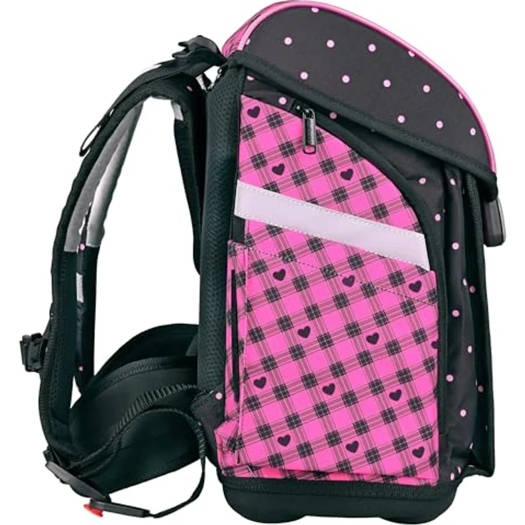 McNeill PRIMO Schulranzen Set 9tlg. (BUDDY), leichter Schulranzen mit ergonomischem Rückensystem, 19 L, inkl. gefülltem Etui, Sportbeutel und pinkfarbener Brotdose – Bild 5