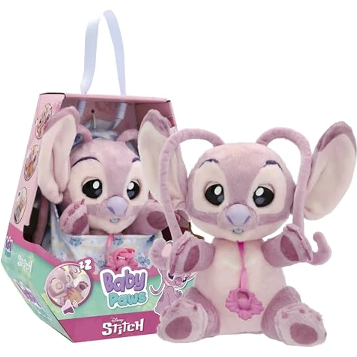 Spectron Gas Control Systems GmbH Baby Paws Angel, Interaktives Kuscheltier mit Ton, 24 cm, Disney Stitch Lizenz – Bild 6