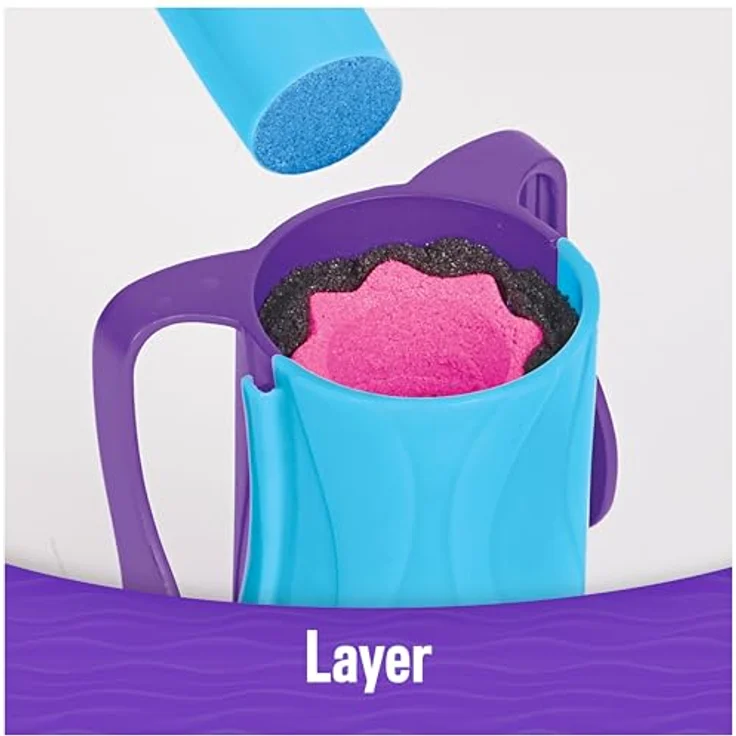 Kinetic Sand Slice n Surprise Set - mit original magischem kinetischem Sand aus Schweden in 3 Farben und 7 Werkzeugen für tolle Muster, ideal für Indoor-Sandspiel, für Kinder ab 3 Jahren – Bild 3