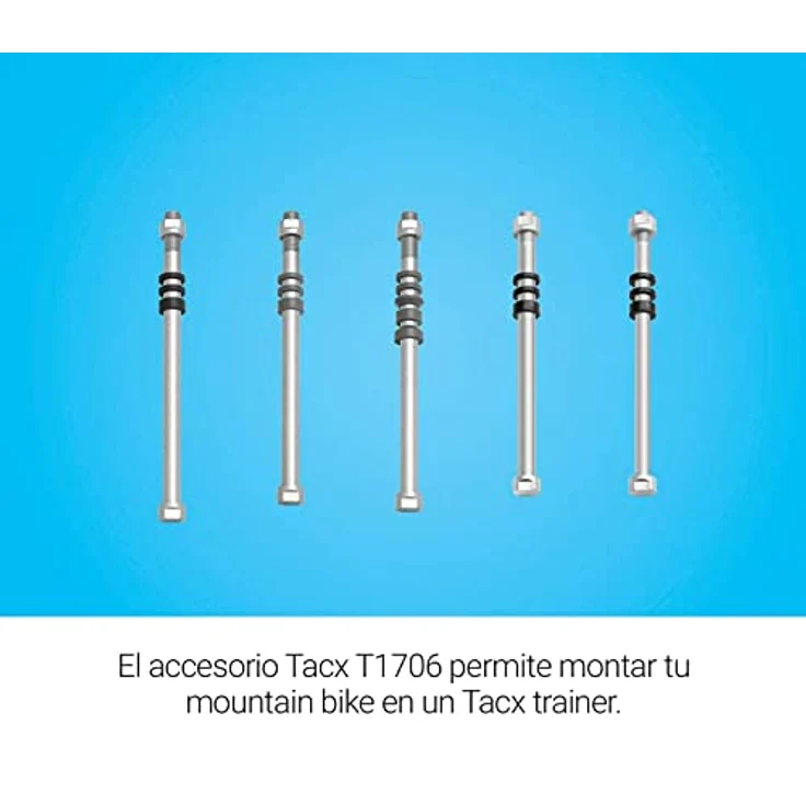 TACX Hinterradsteckachse 10x135 mm für Heimtrainer - Silber. – Bild 5