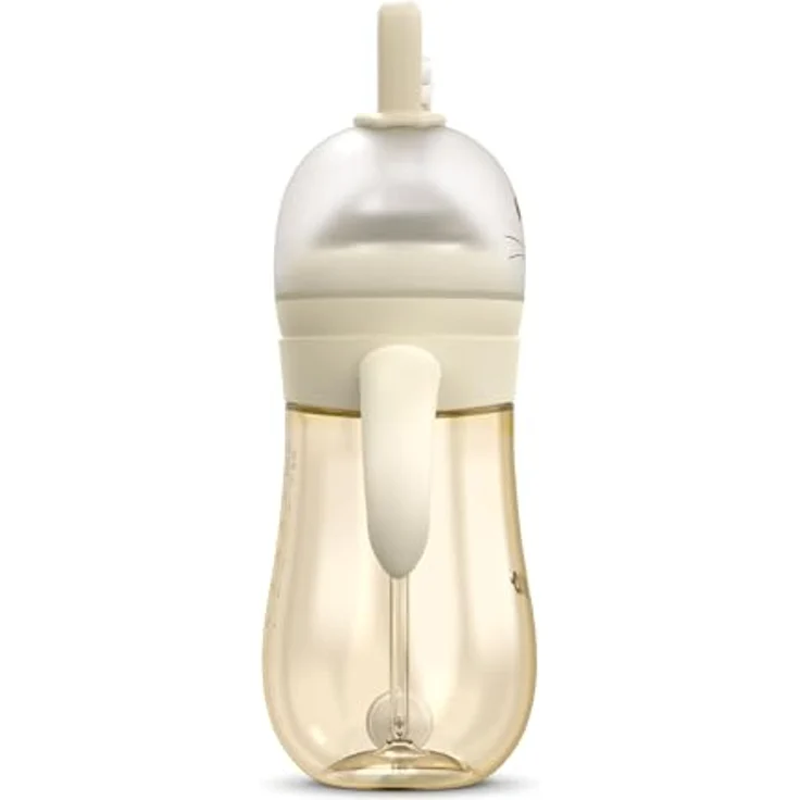 NENO Mio 6 m+ Babyflasche, 300 ml mit Haltegriffen, cremefarben, spülmaschinengeeignet – Bild 3