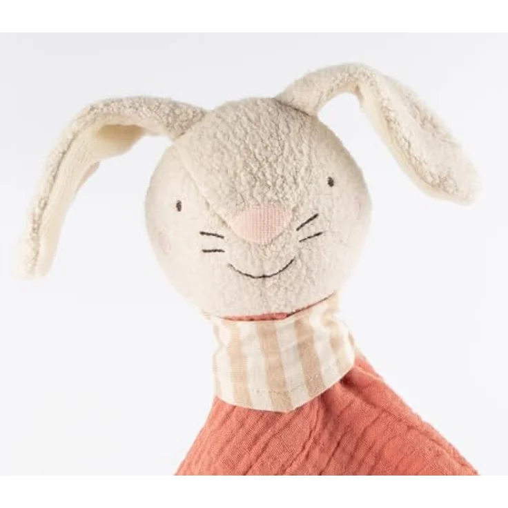 Sigikid Schnuffeltuch Hase Tiny Tissues, Baby Geschenk in zarten Farben mit besonderen Stoffen und greifbaren Elementen – Bild 3