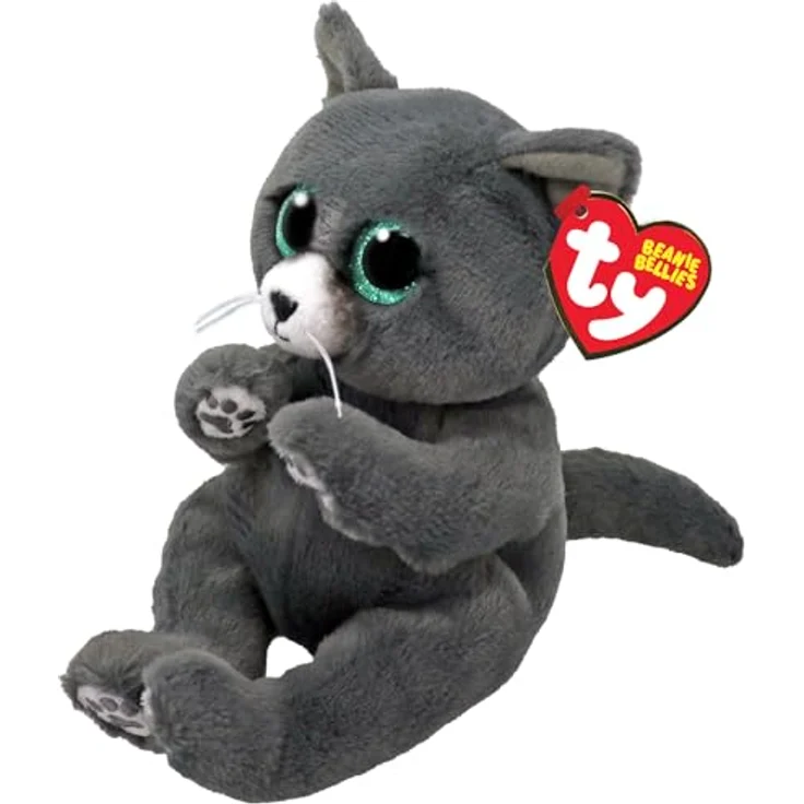 TY Binx Russian Blue Cat Beanie Bellies Regular - Soft Plush Toy - Collectible Cuddly Stuffed Teddy