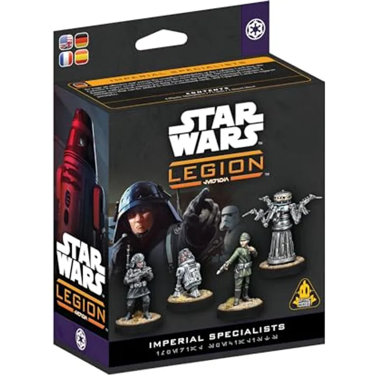 Chaosium Inc. Star Wars Legion Imperial Specialists, Miniaturen Spiel Erweiterung mit 4 Miniaturen und Kommando- sowie Aufwertungskarten, EN Version