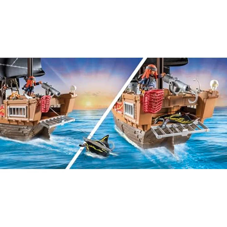 Playmobil® Konstruktions-Spielset Großes Piratenschiff (71530), Pirates, (137 St), Made in Europe – Bild 6