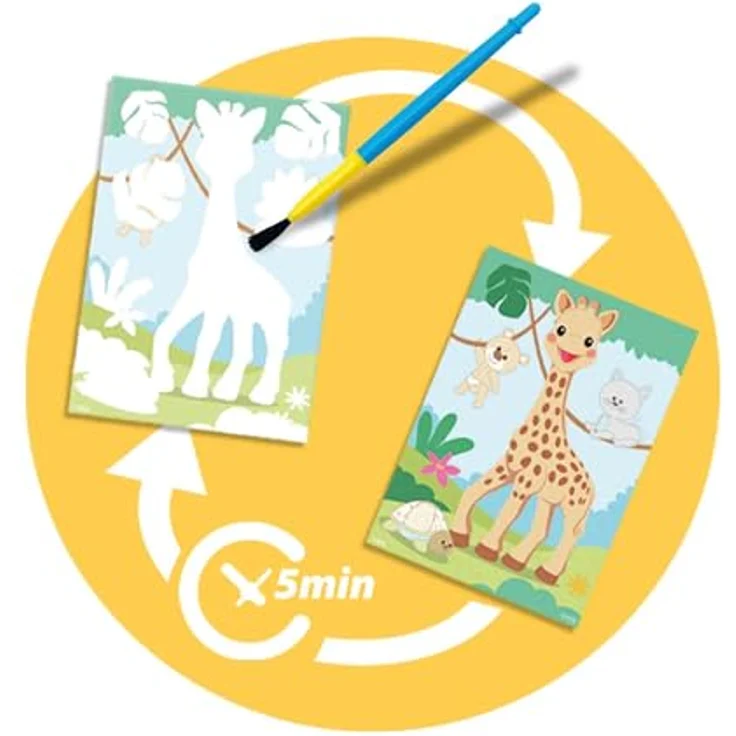 SES Creative My First - Sophie la girafe - Wasser-Malset mit 4 Bildern und sicherem Pinsel – Bild 4