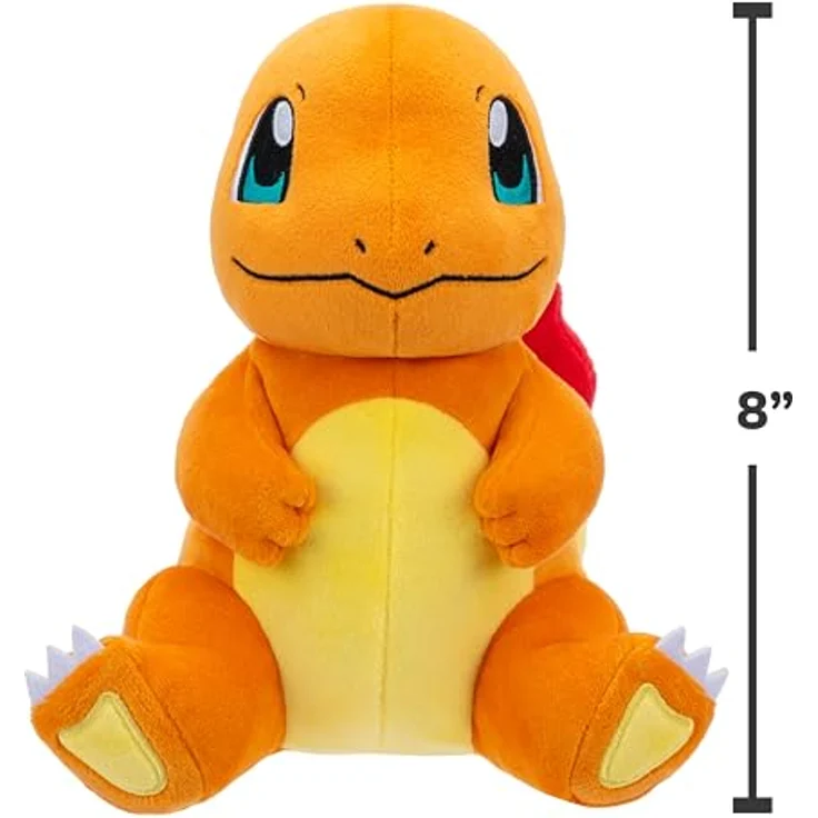Pokémon Plush 20cm Charmander PKW3659, Orange - Weiches Kuscheltier für Kinder ab 2 Jahren, offizielles Pokémon Merchandise – Bild 4