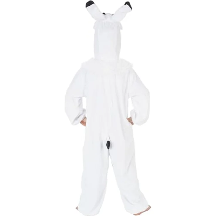 Chaks Idefix Kostüm Kinder, offizieller Asterix und Obelix Onesie mit Kapuze, Weiß, für Karneval & Comic Con, Größe 116 cm – Bild 2