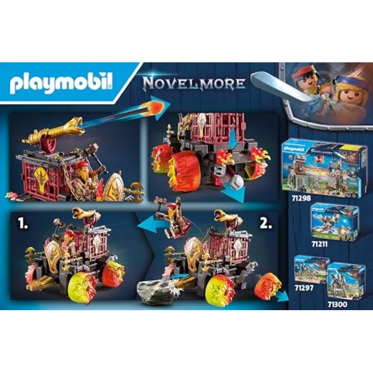 Playmobil® Konstruktions-Spielset Burnham Raiders - Feuerkampfwagen (71299), Novelmore, (46 St), Made in Europe – Bild 6