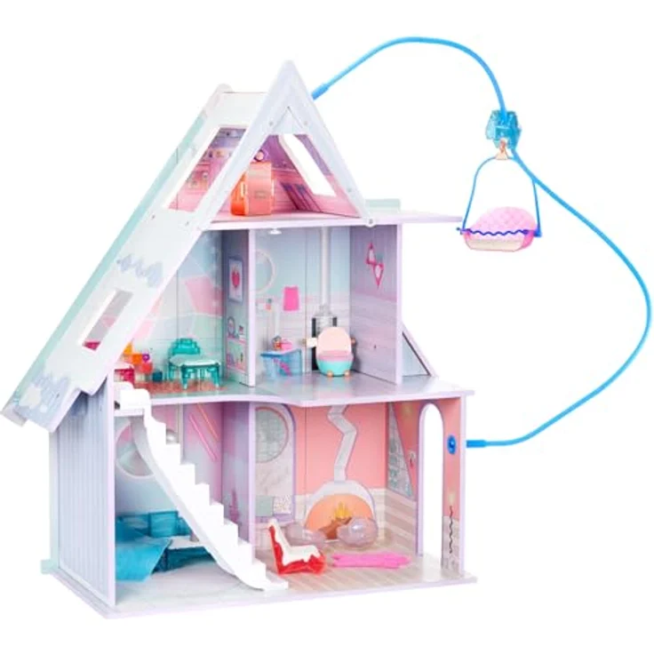 L.O.L. Surprise! OMG Winter Cottage Spielset, 3 Etagen mit Skilift, 45+ Überraschungen, für Puppen aller Größen, geeignet für Kinder ab 4 Jahren – Bild 2