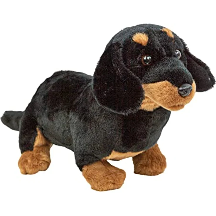 Teddys Rothenburg Kuscheltier Hund Dackel 30 cm schwarz-braun Plüschhund Plüschtier - Preisvergleich – Bild 1
