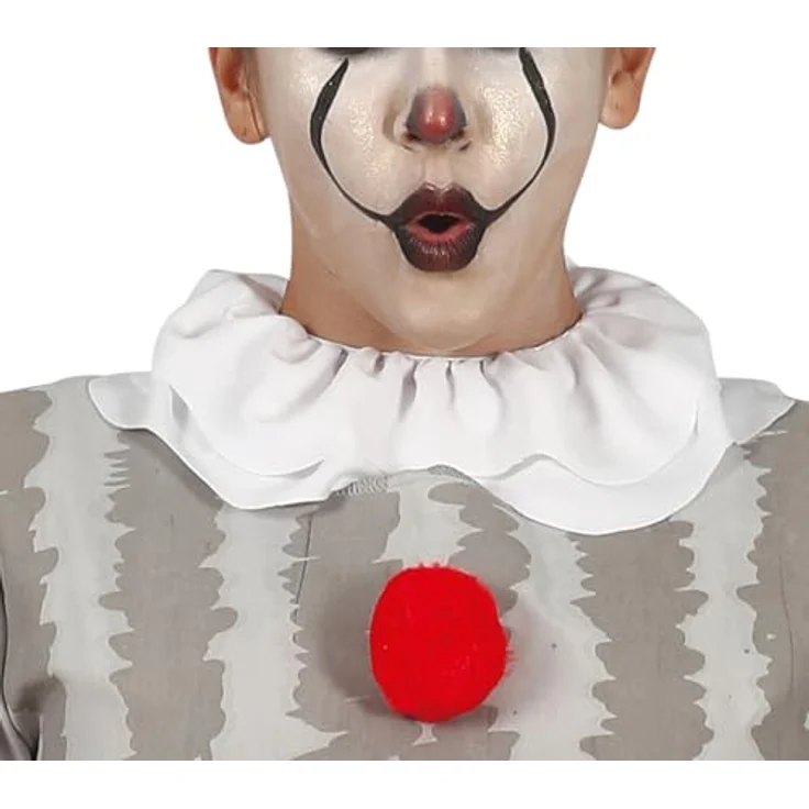 FIESTAS GUIRCA Clown Kostüm für Damen, graues Kleid Größe S 34-36 mit Halskrause und Gürtel – Bild 4