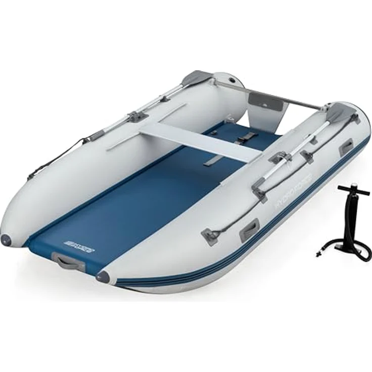 Bestway Hydro Force Beacon Elite, aufblasbares Schlauchboot (335 cm, 1 Pers.), katamaranförmig, durchstichfest, mit Aluminium-Bank und Ruder – Bild 1
