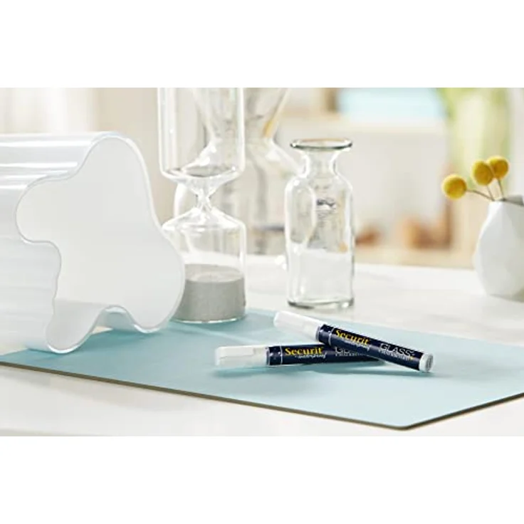 SECURIT wasserfeste Flüssigkreide Marker, weiß, Plastik, 14.2 x 3.5 x 2 cm – Bild 3
