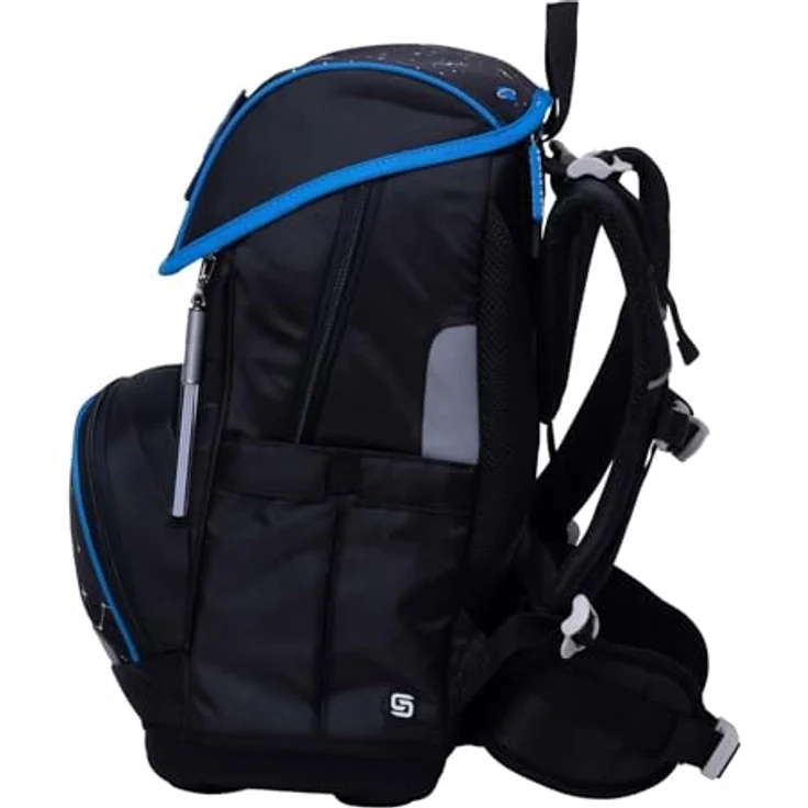 Schneiders Freizeitrucksack Ergoplus 2in1 Schulranzen Set 7-teilig mit 22L Volumen, ergonomisch, schwarz – Bild 3