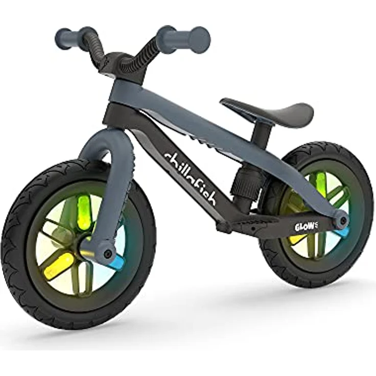 Chillafish Unisex-Jugendliche BMXIE Glow Laufrad, Anthrazit, Mit Leuchträdern – Bild 1