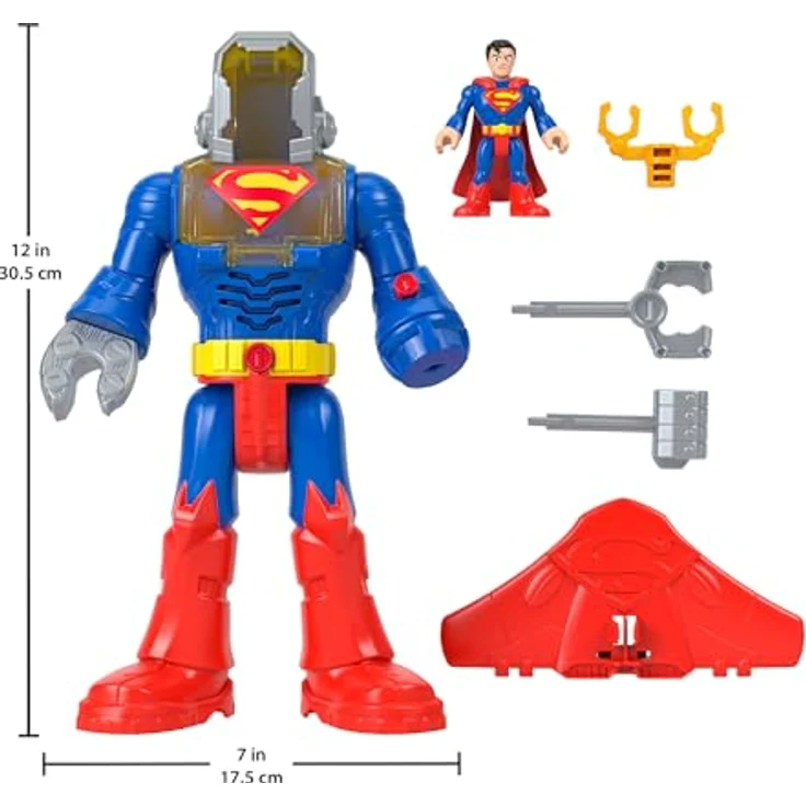 Mattel® Imaginext DC Super Friends Superman Insider im Exo-Anzug, Actionfigur mit Lichtern und Geräuschen – Bild 7