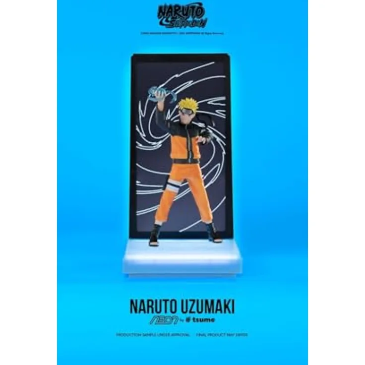 Tsume Naruto Neon Figur 1/9 Naruto Uzumaki, 25 cm, detailreiche Darstellung mit USB-C-Anschluss