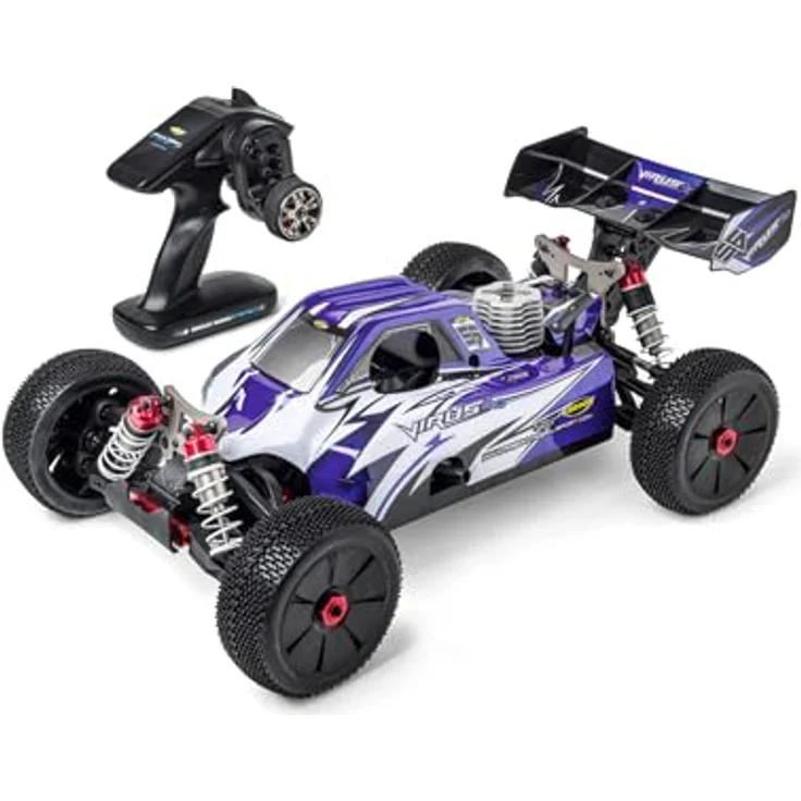 Carson Virus 4.0 1:8 Nitro Verbrenner Buggy 4WD, 3,5 ccm Motor, 65 km/h, Offroad Blau – Bild 2