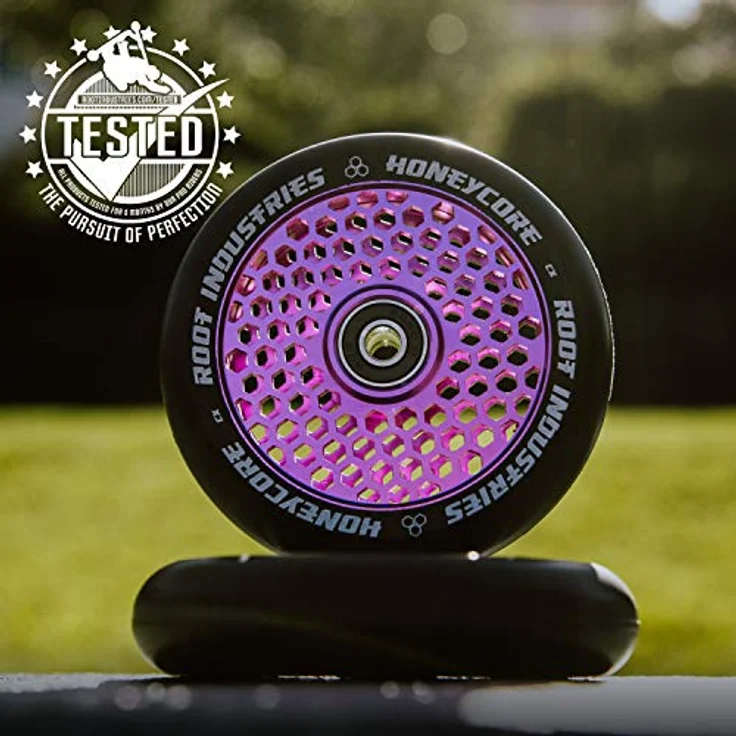 Root Industries Stuntscooter 2x Root Industries Honeycore Stunt-Scooter Rolle 110mm Lila/PU Schwarz – Bild 5