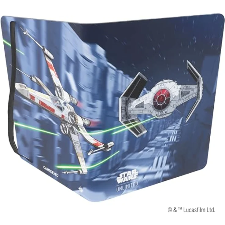 Gamegenic Star Wars: Unlimited 18-Pocket Album – X-Wing/Tie Fighter, für bis zu 360 Karten, farbenfroher Full-Art-Druck, mit elastischem Gurt – Bild 3