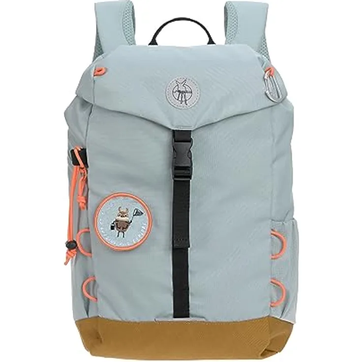 LÄSSIG Kinder Wanderrucksack Kinderrucksack mit Brustgurt gepolsterte Schultergurte wasserabweisend, 14 Liter/Big Outdoor Backpack Nature Hellblau