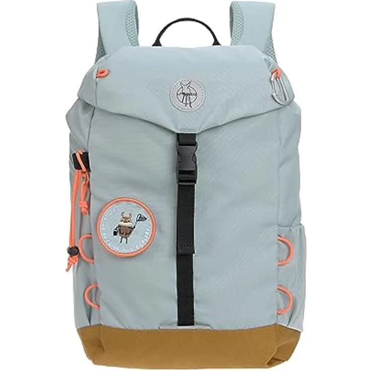 LÄSSIG Kinder Wanderrucksack Kinderrucksack mit Brustgurt gepolsterte Schultergurte wasserabweisend, 14 Liter/Big Outdoor Backpack Nature Hellblau – Bild 1