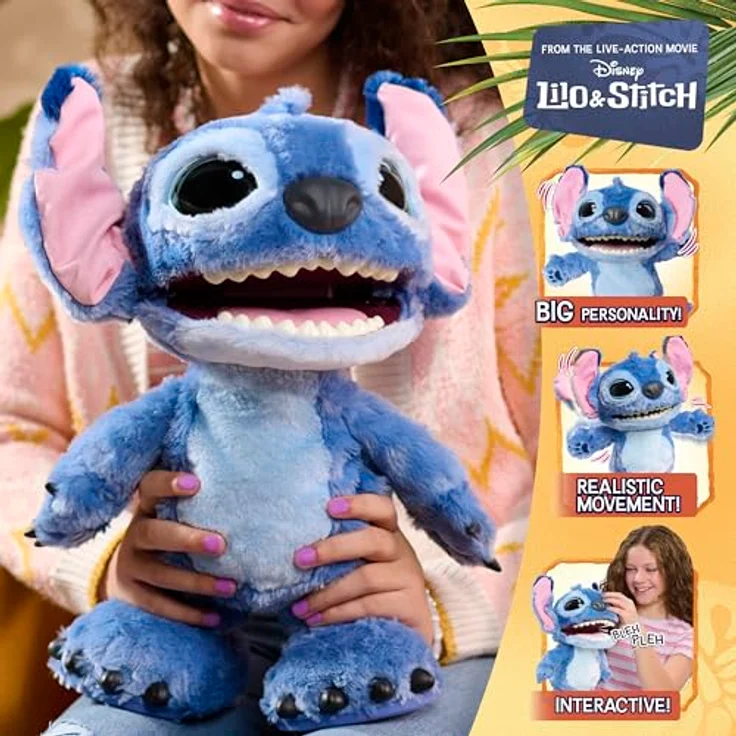 Just Play Stitch Ultimate Electronic Pet, interaktives Plüschspielzeug mit über 100 Sound- und Bewegungs-Kombinationen, 43 cm, offiziell lizenziert – Bild 3