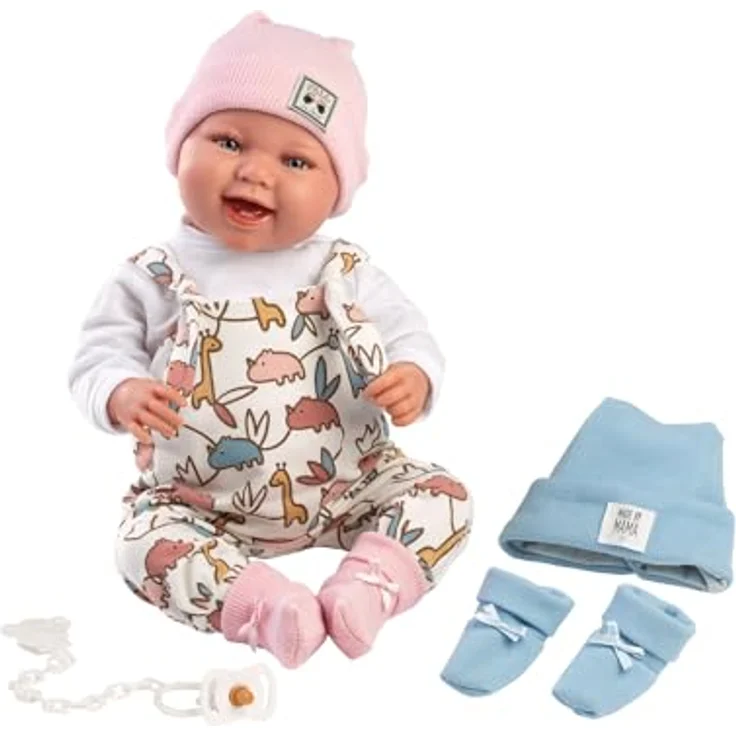 Llorens Babypuppe Tino/Tina, 44cm, Made in Europe, blau – Bild 2