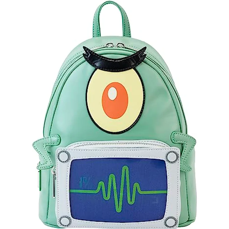 Loungefly - Spongebob Plankton Backpack - Amazon-Exklusiv - Niedliche Sammeltasche - Geschenkidee - Offizielle Handelswaren - Für Jungen, Mädchen Men und Frauen - TV Fans – Bild 1