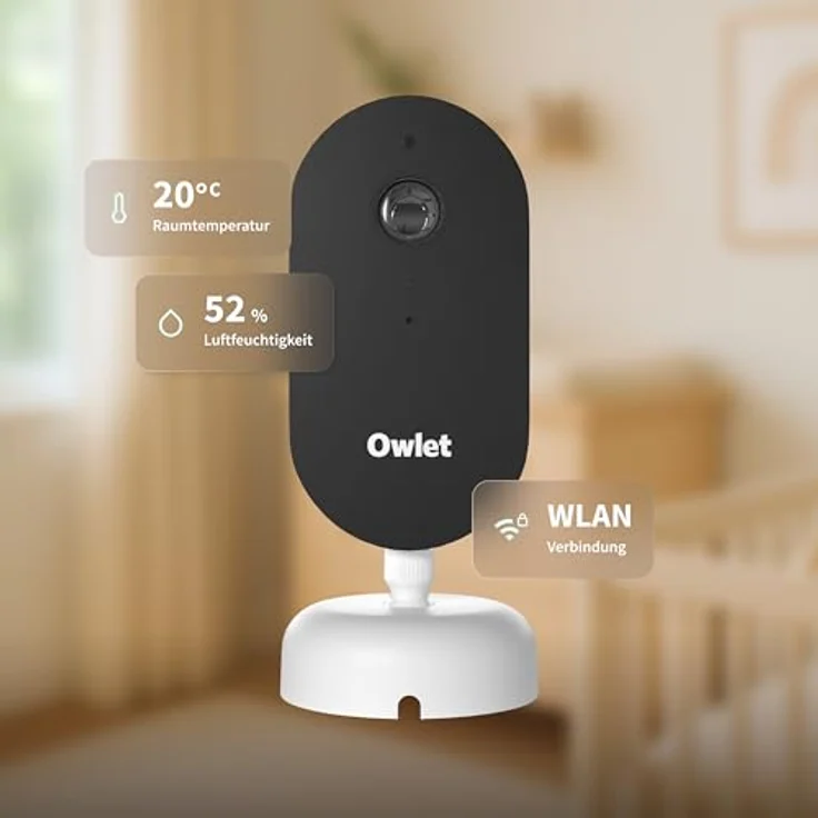OWLET Dream Sight™ – Smart HD Babyphone mit 2K-Kamera, Nachtsicht, Bewegungs-/Geräuscherkennung, Temperatur- & Luftfeuchtigkeitsüberwachung, sichere WLAN-Verbindung – Bild 2