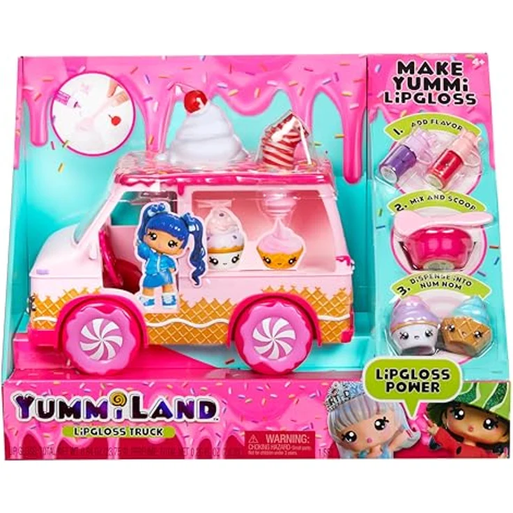 OTTO Spielzeug-Bus Yummiland Lipgloss Truck, inklusive Schlüsselanhänger, mit Yummiland-Tierfiguren und individualisierbare Lipgloss-Basis, cremefarben – Bild 2