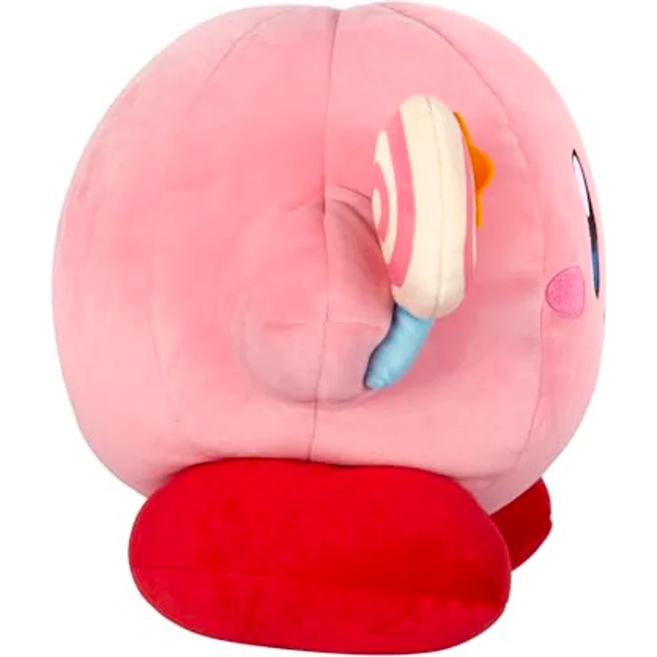 Tomy Kirby Mocchi Mocchi Mega Plüschfigur Mit Unbesiegbarer Zauberstab 33 Cm Rosa Rosa One Size – Bild 6