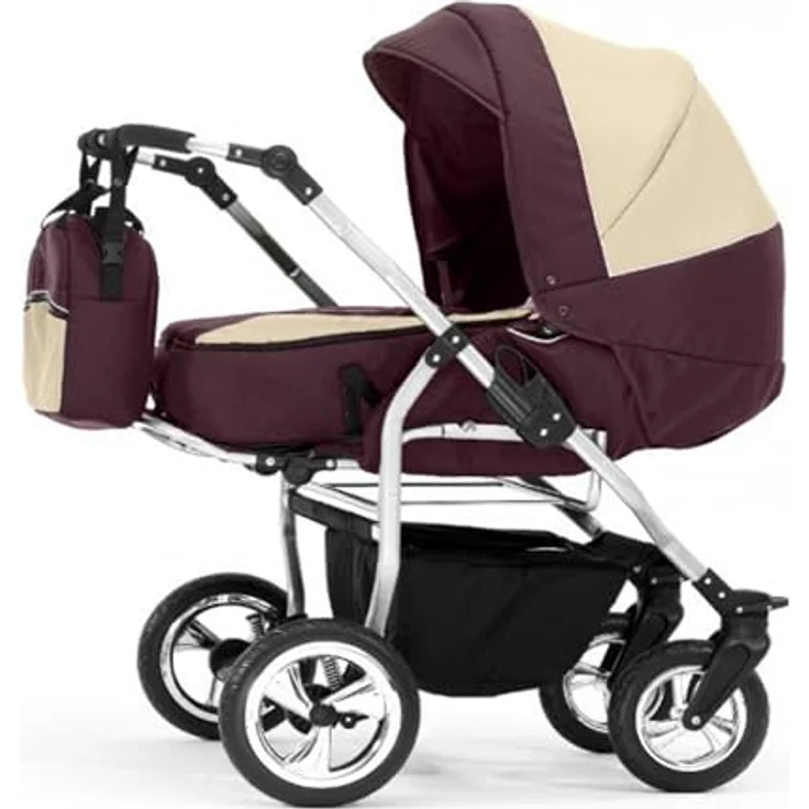 Elcar Zwillingskinderwagen 4 in 1 Duo inkl. Autositze - 13 Teile - in 20 Farben, variabler Griff und Rückenlehne – Bild 2