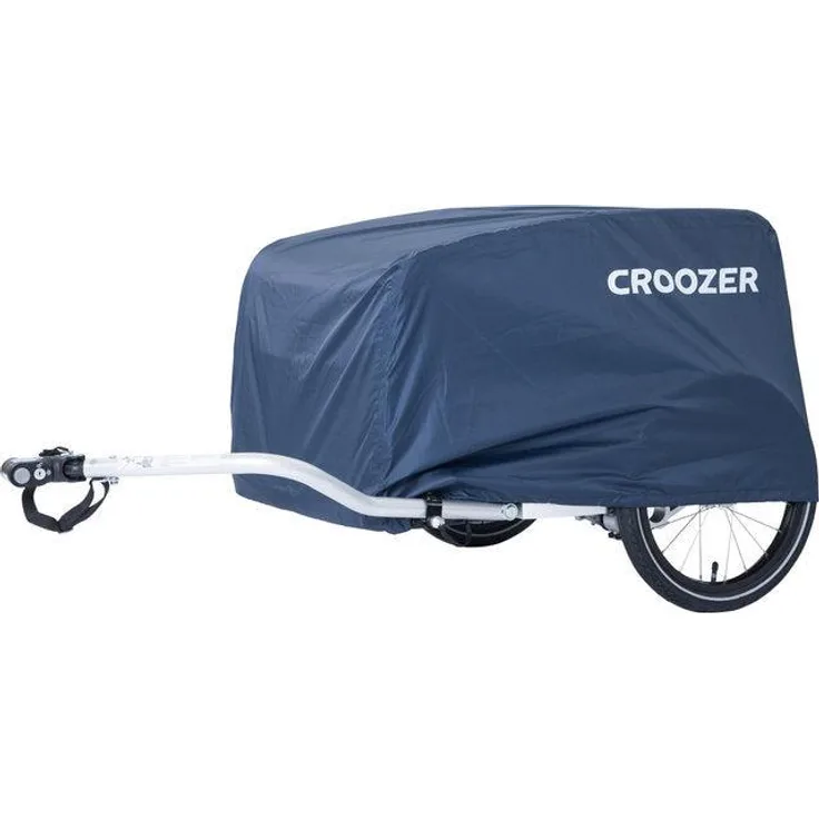 Croozer Faltgaragen-Lastenfahrradanhänger, dunkelblau, wasserdicht mit 5.000 mm Wassersäule und reißfestem Gummizug, abwaschbar, passend für alle Cargo Modelle ab 2018