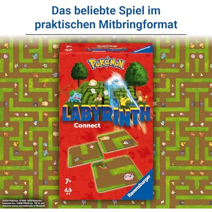 Ravensburger 22579 - Pokémon Labyrinth Connect - Mitbringspiel für 2-6 Spieler, Kinderspiel und Reisespiel ab 7 Jahren, Pokemon Geschenke – Bild 3
