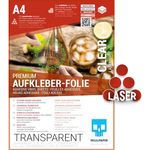 SKULLPAPER® Klebefolie transparent zum Aufkleben und selbst Gestalten - für Laserdrucker (A4-10 Blatt)